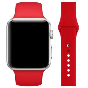 Apple Watch piros szilikon szíjjal és külön szíjjal - Okosóra szíj