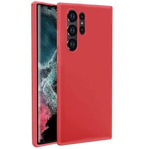 Samsung Galaxy S23 Ultra Beline Piros Szilikon Védőtokkal - Beline
