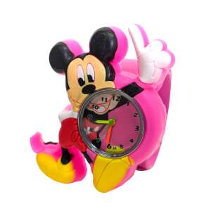 Mickey egér gyermek óra pink, "csattanó" szíjjal 74665752 