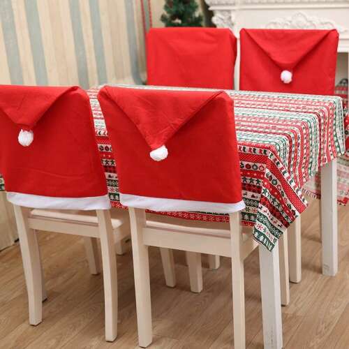 Pepita pălărie universală de Moș Crăciun 4pcs #white-red 74691574