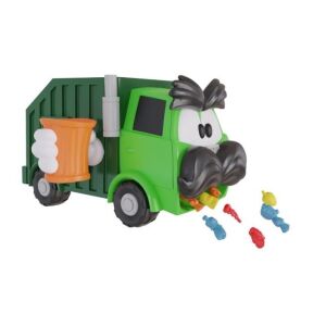 Отблизо на играчката Goliath Szemétfaló Garbage Truck, изплюваща боклук - Настолна игра и Маса за джаги и аксесоари