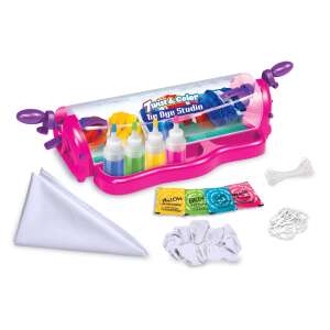 Shimmer n Sparkle Tie Dye Studio, tie dye kit for kids, includes dye, fabric, and tools for creating tie dye designs - Creative Toy