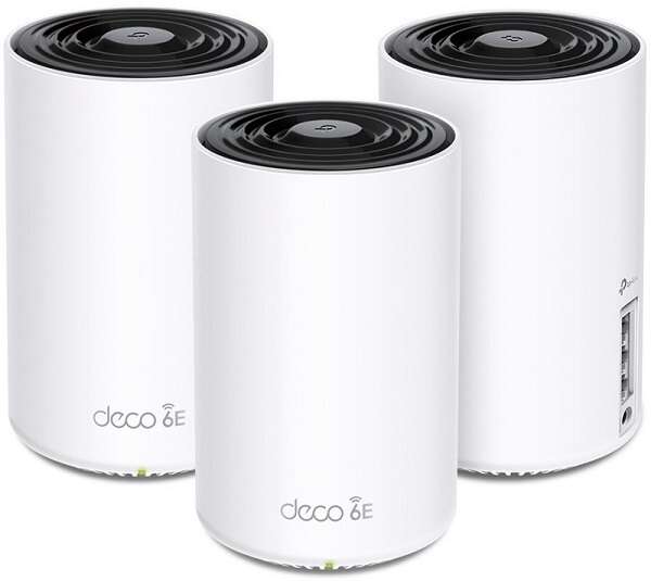 TP-Link Deco XE75 Pro | AXE5400 Tri-Band WiFi 6E, 2402 Mbps, White WiFi System (3-pack)