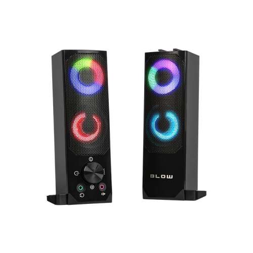 Blow Bluetooth Számítógép Hangszóró 2.0, RGB Led, fekete
