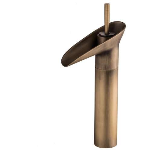 TRENDY S Antique Bronze Waterfall Bathroom Sink Faucet