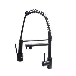 TRENDY S Professzionális Mosogatócsaptelep, szatén, rozsdamentes acél, fekete - Trendy S Csaptelep