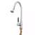Chrome kitchen faucet with pull-out spray head