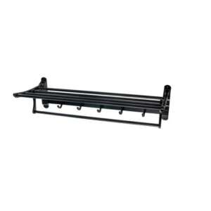 TRENDY S black matte foldable wall mounted double towel rack - Other bathroom accessory