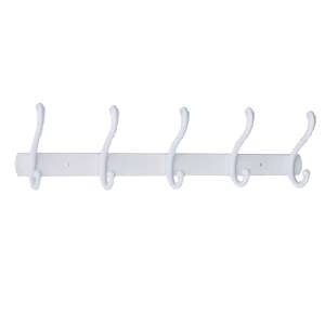 Cârlig de baie alb cu 5 cârlige, marca Trendy S - Accesorii baie