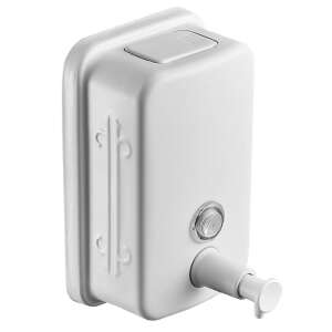 TrendyS white matte liquid soap dispenser, 800ml, wall mounted, with corrosion and wear resistant coating - Soap Dispenser