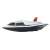Jamara Swordfish 7.2V remote control boat with LED light, white, side view