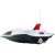 Jamara Swordfish 7.2V remote control boat with LED light, white, side view