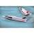 Jamara Swordfish 7.2V remote control boat with LED light, white, in use