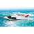 Jamara Swordfish 7.2V remote control boat with LED light, white, in use