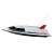 Jamara Swordfish 7.2V remote control boat with LED light, white, side view