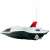 Jamara Swordfish 7.2V remote control boat with LED light, white, side view