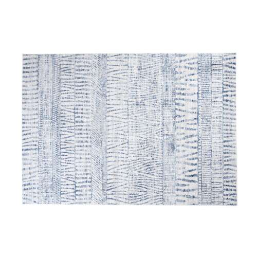 Modern SZŐNYEG SKY Q177A szőnyeg, 160x220cm, kék és fehér absztrakt mintával