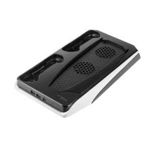 FIXED PS5 Multifunkčná stanica s nabíjaním DualSense ovládačov, chladiacim ventilátorom a úložným priestorom na hry - Fixed