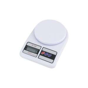 White digital kitchen scale, 1g to 5kg capacity, LCD display, perfect for measuring ingredients - Kitchen Scale