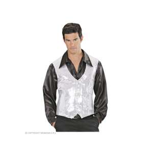 PAILLETTENWESTE SILBER KOSTÜM FÜR HERREN GRÖßE: L 74717819 - Accesorii pentru îmbrăcăminte