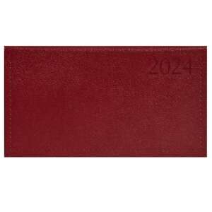 Kalendart Traditional 2024 bordeauxfarbener Taschenkalender - TOPTIMER