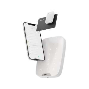 Ajax Keypad Plus WH безжичен клавиатура бял с четец за близост, приложение за смартфон и ключова карта - Ajax
