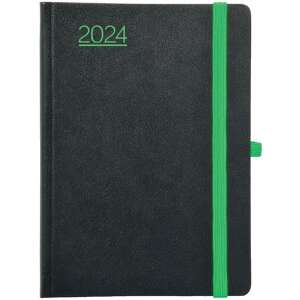 Kalendart Nero 2024-es N012 B6 heti beosztású fekete/zöld határidőnapló 74722805 - TOPTIMER