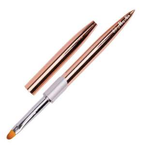 Molly Nail Rose Gold #6 Köröm Ecset - Ovális 8mm (Nr.10) - Professzionális Gél Köröm Ecset Építéshez, Formázáshoz és Szobrászkodáshoz - Nono