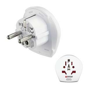 Hama SKROSS adaptor de călătorie pentru Europa, alb, 223831 - Adaptoare de rețea