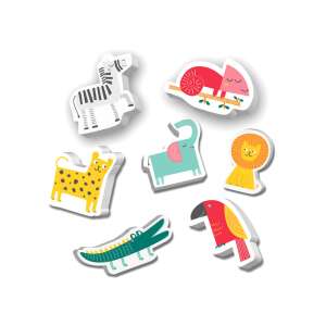 SES Tiny Talents Safari de baie Animale - Set de 14 jucării de baie cu figurine de animale care se lipesc de suprafețe umede, perfect pentru distracție în baie - SES Creative Jucarii de baie