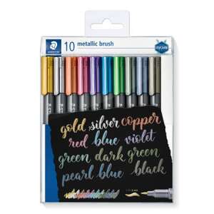 STAEDTLER Dekormarker 10er-Set, 1-6 mm, 10 verschiedene Metallic-Farben - Marker