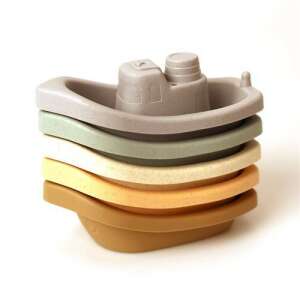 5 darabos pasztell színű Magni fürdőhajó készlet, búzaszalmából készült, környezetbarát és biológiailag lebomló - Magni