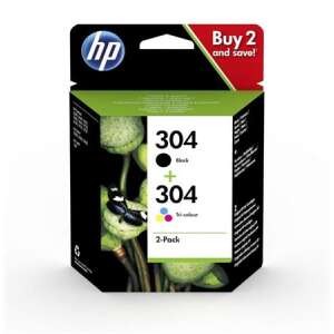 HP 3JB05AE Tintapatron multipack Deskjet 2620, 2630 nyomtatókhoz, HP 304, fekete+színes, 120+100 oldal 32352212 