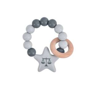 MAGNI Mérleg csillagjegyes szilikon és fa rágóka - Rágóka