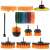 Complete drill brush and polishing set with extension rod and pads