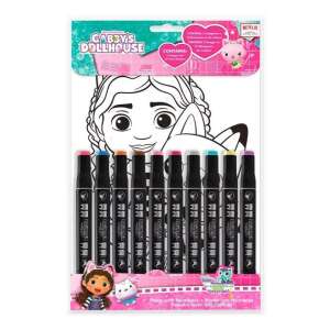 Gabby's Dollhouse Színező - 2 Színezőkép + 10 Filctoll