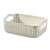 CURVER "Knit" cream storage basket with handles, side view