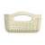 CURVER "Knit" A6 size cream storage basket with handles, front view