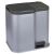 Curver Duo Pedal Bin, Silver and Grey, 21L Capacity, Recycling Bin