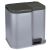 Curver Duo Pedal Bin, Silver and Grey, 21L Capacity, Recycling Bin