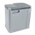 Grey Curver Duo Pedal Bin, Closed View, 21L Capacity