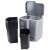 CURVER "DUO" pedal bin, 21L, grey, selective waste sorting, 2 compartments, with inner buckets