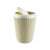 CURVER Knit Bathroom Bin 6L, cream, with lid, angled view