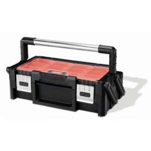 Keter Cantilever 18 hüvelykes szerszámosláda rendezőkkel, fekete és piros - Szerszám & alkatrész rendszerező