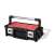 Keter 18" Cantilever Tool Box with 2 Organizers, black and red toolbox with handle