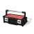 Keter 18" Cantilever Tool Box with 2 Organizers, black and red toolbox with handle