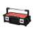 Keter 18" Cantilever Tool Box with 2 Organizers, black and red toolbox with handle