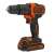 Black &amp; Decker BDCHD18K1B2-QW Cordless impact drill, 18V 2x1.5Ah, Black-Orange 96550304