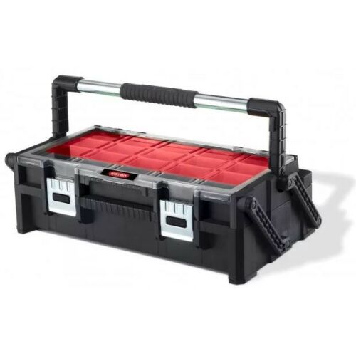 KETER Cantilever Pro 22 inch tool organizer box, closed with handle