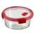CURVER Smart Cook 0.6L round glass food storage container with red lid